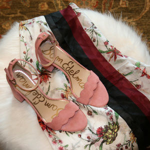 Sam Edelman Women's Odila Heeled Sandal Pink Suede